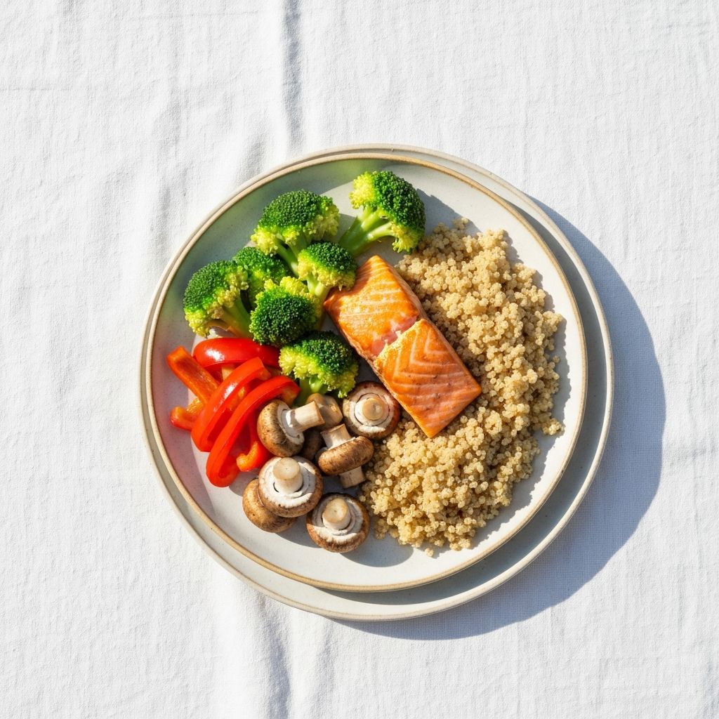 Well-balanced nutritious meal